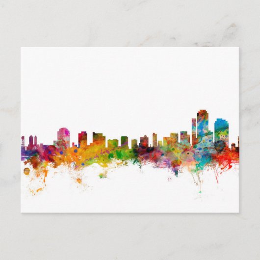 Wilmington Delaware Skyline Briefkaart (Voorkant)