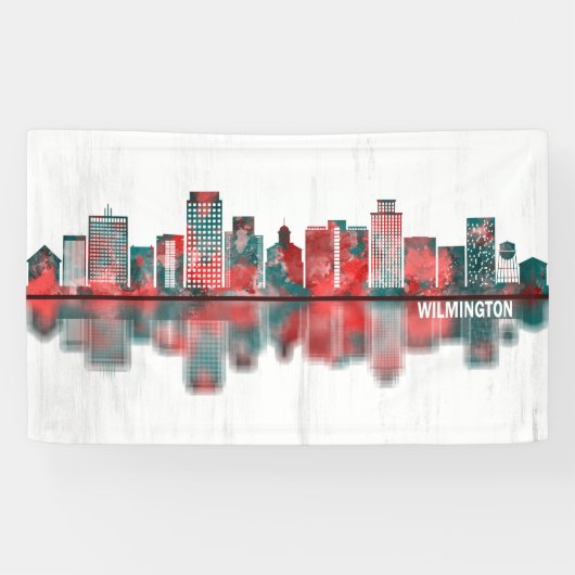 Wilmington Delaware Skyline Spandoek (Horizontaal)