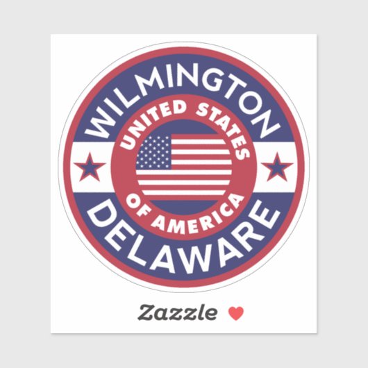 WILMINGTON, Delaware Sticker (Vel)