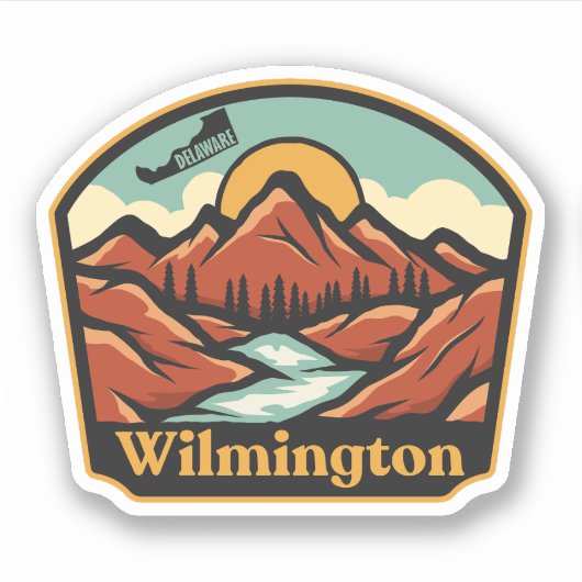 Wilmington, Delaware Sticker (Voorkant)