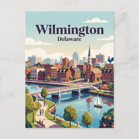 Wilmington, Delaware, VS Briefkaart (Voorkant)