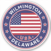 Wilmington Delaware, Wilmington Sticker (Voorkant)