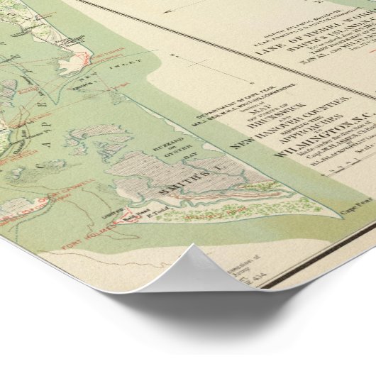Wilmington, Ft Caswell, Smith's Island, Augusta Poster (Hoek)