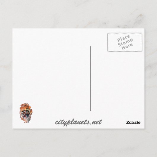 wilmington nc mini - planeet briefkaart (Achterkant)