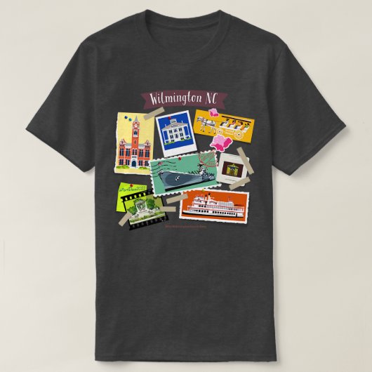 WILMINGTON NC Post Board T-shirt (Design voorkant)