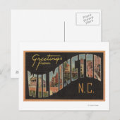 Wilmington, North Carolina - Grote lettertjes Briefkaart (Voorkant / Achterkant)