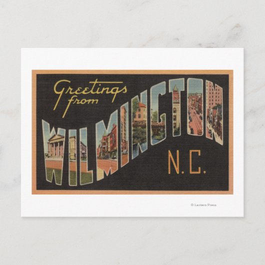 Wilmington, North Carolina - Grote lettertjes Briefkaart (Voorkant)