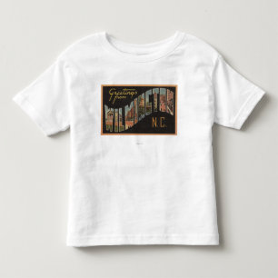 Wilmington, North Carolina - Grote lettertjes Kinder Shirts