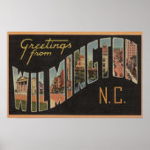 Wilmington, North Carolina - Grote lettertjes Poster (Voorkant)
