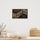 Wilmington, North Carolina - Grote lettertjes Poster (Keuken)
