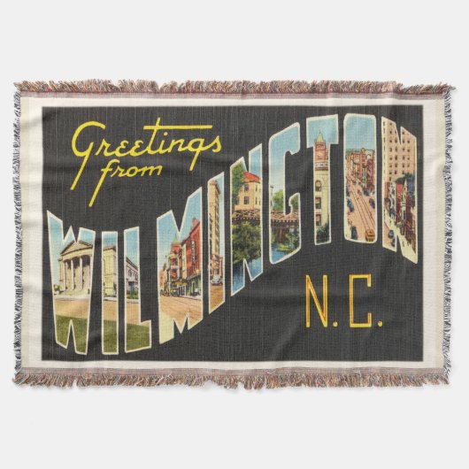 Wilmington North Carolina NC Old Briefkaart- Deken (Voorkant)