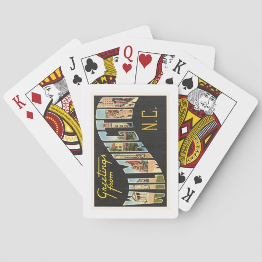 Wilmington North Carolina NC Old  Briefkaart- Pokerkaarten (Achterkant)