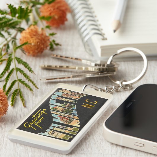 Wilmington North Carolina NC Old  Briefkaart- Sleutelhanger (Voorkant Rechts)