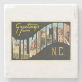 Wilmington North Carolina NC Old  Briefkaart- Stenen Onderzetter (Voorkant)