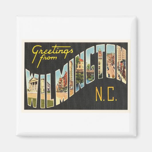 Wilmington North Carolina NC Oude  Briefkaart- Magneet (Voorkant)