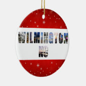 Wilmington North Carolina Reisfoto's met Kerstmis Keramisch Ornament (Rechts)