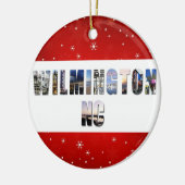 Wilmington North Carolina Reisfoto's met Kerstmis Keramisch Ornament (Links)