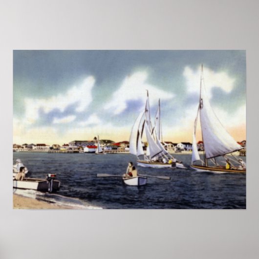 Wilmington North Carolina Sailing Poster (Voorkant)