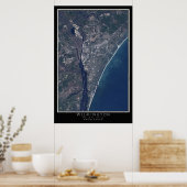 Wilmington North Carolina Satellite Poster Map (Keuken)