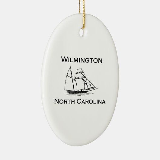 Wilmington North Carolina Tall Ship Keramisch Ornament (Rechts)