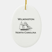 Wilmington North Carolina Tall Ship Keramisch Ornament (Voorkant)