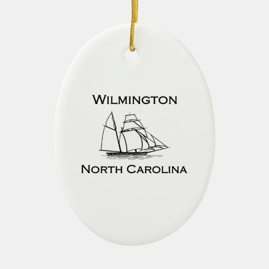 Wilmington North Carolina Tall Ship Keramisch Ornament (Voorkant)