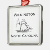 Wilmington North Carolina Tall Ship Metalen Ornament (Links)