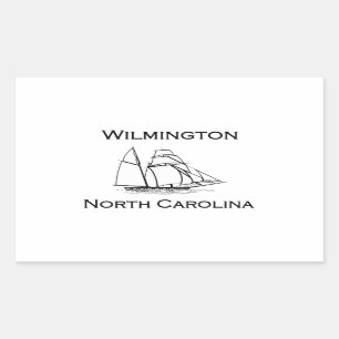 Wilmington North Carolina Tall Ship Rechthoekige Sticker