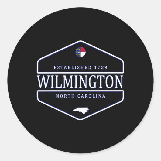 Wilmington North Carolina Wilmington NC Ronde Sticker (Voorkant)