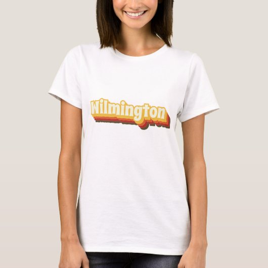 Wilmington Retro  tekst T-shirt (Voorkant)