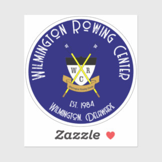 Wilmington Rowing Center Ronde Vinyl Sticker Blauw