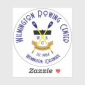Wilmington Rowing Center Ronde Vinyl Sticker Wit (Vel)