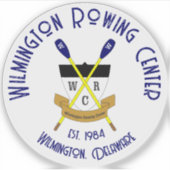 Wilmington Rowing Center Ronde Vinyl Sticker Wit (Voorkant)