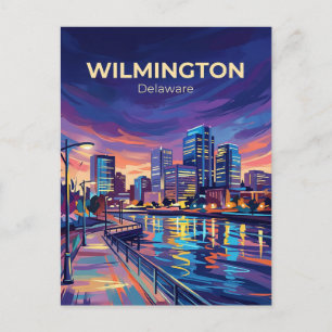 Wilmington Silhouet & Christina Rivier USA Briefkaart