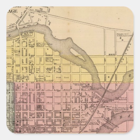 Wilmington Vierkante Sticker (Voorkant)