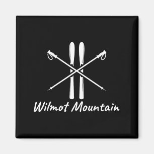 Wilmot berg Illinois ski skistokken winter Magneet