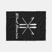 Wilmot Mountain Illinois Ski Skipolen Winter V Fleece Deken (Voorkant (Horizontaal))