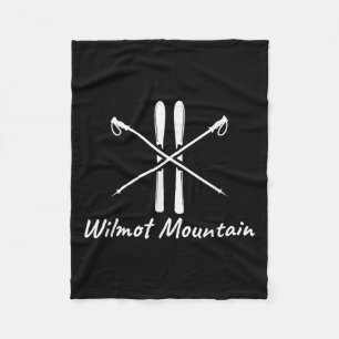Wilmot Mountain Illinois Ski Skipolen Winter V Fleece Deken