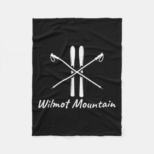 Wilmot Mountain Illinois Ski Skipolen Winter V Fleece Deken (Voorkant)