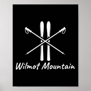 Wilmot Mountain Illinois Ski Skipolen Winter V Poster