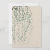 Wilowtak op Linnen Huwelijksjubileum Kaart (Achterkant)