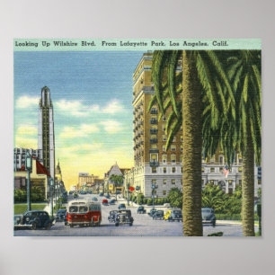 Wilshire Blvd., Los Angeles, Californische Vintage Poster