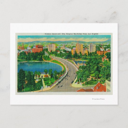 Wilshire Boulevard, Gen. Douglas MacArthur Briefkaart (Voorkant)