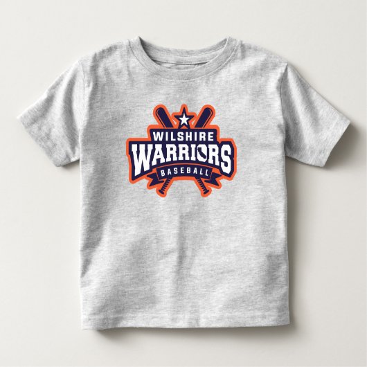Wilshire Warriors Baseball League Logo Kinder Shirts (Voorkant)