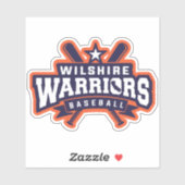 Wilshire Warriors Baseball League Logo Sticker (Vel)