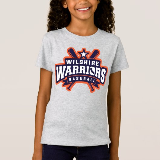Wilshire Warriors Baseball League Logo T-shirt (Voorkant)