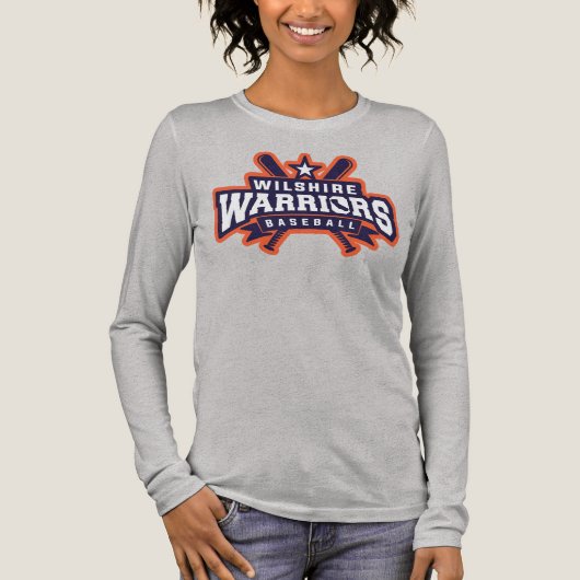Wilshire Warriors Baseball League Logo Tri-Blend Shirt (Voorkant)