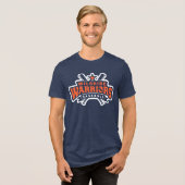 Wilshire Warriors Baseball League White Logo Tri-Blend Shirt (Voorkant volledig)