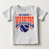 Wilshire Warriors Navy Baseball Logo (Voorkant)