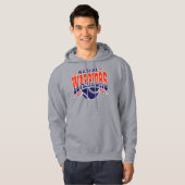 Wilshire Warriors Navy Baseball Logo Hoodie (Voorkant volledig)